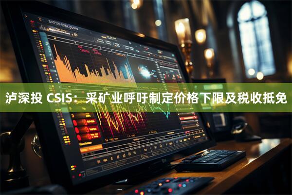 泸深投 CSIS：采矿业呼吁制定价格下限及税收抵免